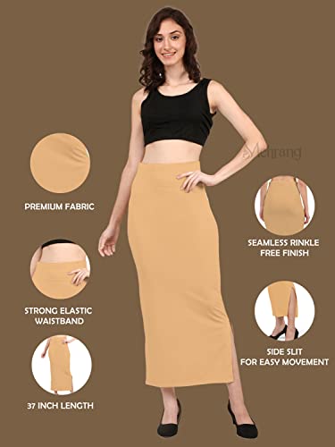 Image of Mehrang Stretchable Saree Shapewear Petticoat for Women, Cotton Blended,Petticoat,Skirts for Women,Shape Wear Dress for Saree