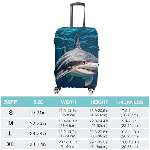 Hammerhead Shark Scans The Ocean Luggage Cover Elastic Suitcase Protector Case Anti-Scratch Washable Baggage Covers Protector For Traveling, Aircraft Consignment XL2