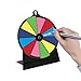 KAKASEA Draws Roulette Wheel Erasable Reusable Fortunes Wheel Tabletop Prize Turntable Easy Assembly Roulette Wheel