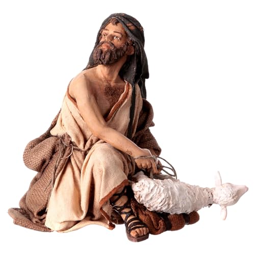 Holyart Shepherd with Lamb 18 cm Angela Tripi