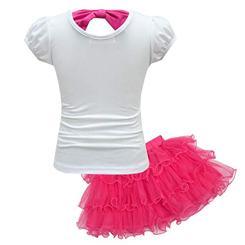 Image of Dressy Daisy Girls Unicorn Clothing Set (Cotton Tee Shirt with Tutu Skirt) Fancy Dress Up Clothes, Blue Pink Purple