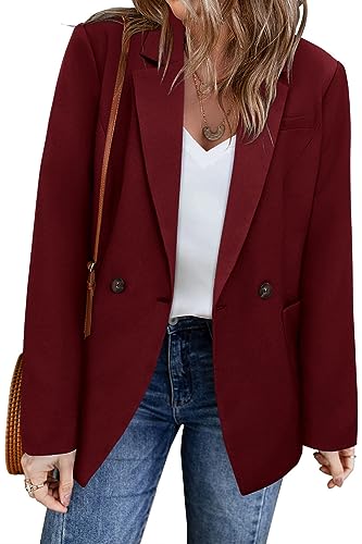 CHICZONE Womens Long Sleeve Casual Blazers Open Front Lapel Button Work Office Blazer Jackets
