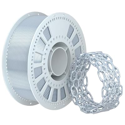 NevsBye Silk PLA 3D Printer Filament, Silk Silver PLA Filament 1.75mm, 1kg...
