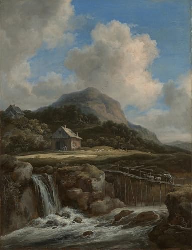 Poster Torrent de montagne de Jacob Van Ruisdael pour Salon Nature Toile 60x90
