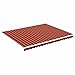 Gecheer Markisenbespannung Sonnenschutz Markisenstoff Markisentuch Markise Canvas Orange und Braun 4,5x3,5 m (Ohne Rahmen)