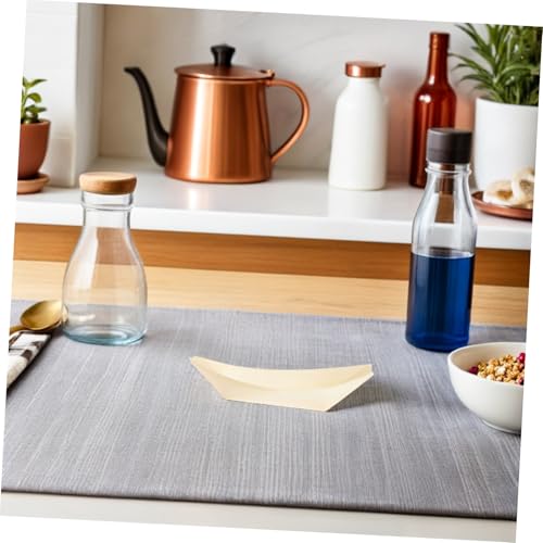 Platos descartables de madera estilo sushi 11.5 cm x100 miniatura 7