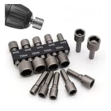 Kit De Bits Soquetes Multifuncional CanhãO De 5 A 13mm Para Parafusadeira Jogo Com 9 Soquete Canhao Conjunto De PeçAs Para Montagem E ManutençãO