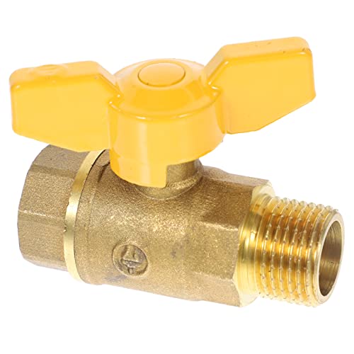 MAGICLULU Válvula De Cierre De Latón Resistente Para Gas Natural y Industriales Interruptor De Bola Con Manguera De Alta Durabilidad