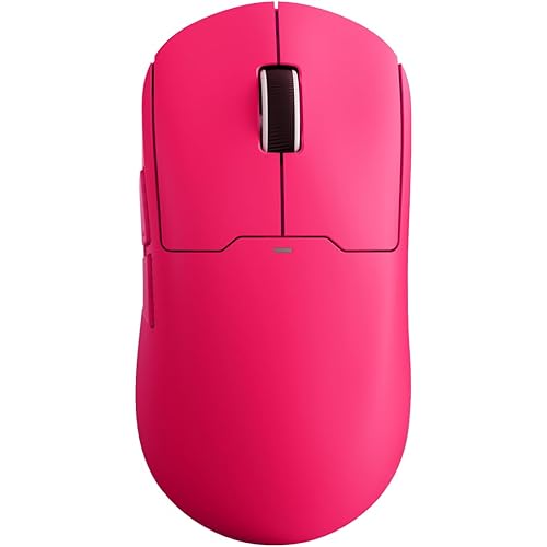 A5 Ultra Wireless Gaming Mouse, Symmetrical Design, 59 Grams, 8K Wired/4K Wireless Polling, PAW3395 26K DPI Optical Sensor, 130 Hour Battery Life, Tri-Mode Connectivity - Rose Red