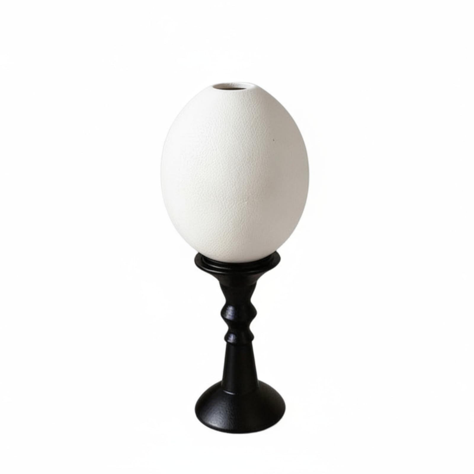 MagiDeal Profumatore Decorativo Bottiglia Diffusore Vaso Essenze Flacone Profumo Contenitore Piede Rotondo E Supporto in Legno E Resina per Diffusione Morbida, Uovo