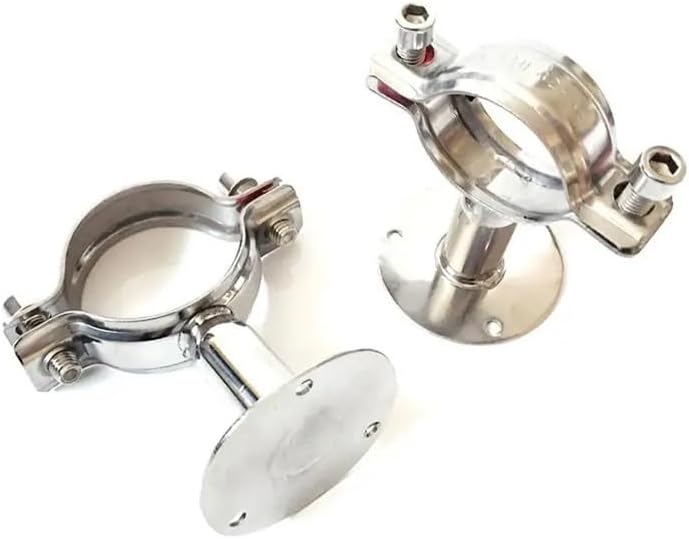 15-20mm 3/4" 19mm Pipe Hanger Bracket Clamp Support Clip With Base Plate 304 Stainless Steel For Beer Brewing L=50mm