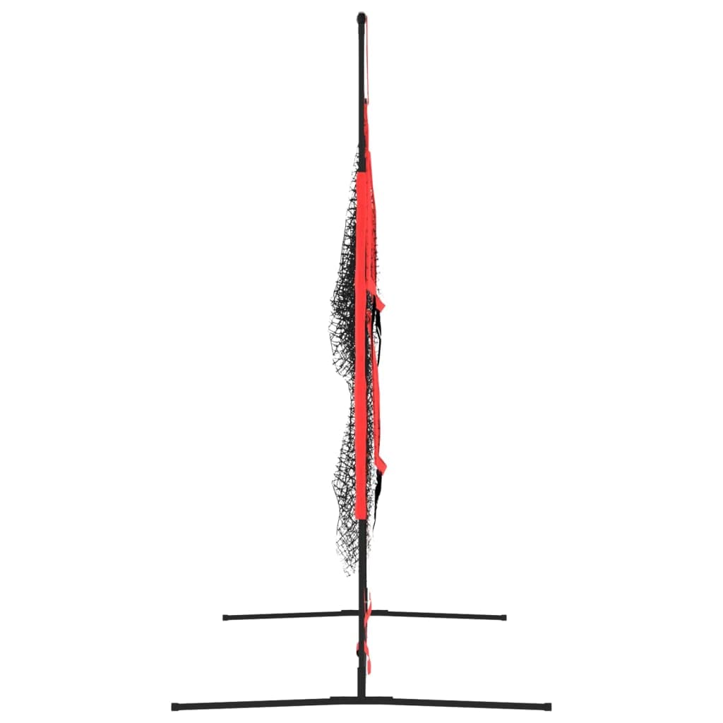 vidaXL Red de béisbol portátil poliéster Negro y Rojo 183x105x183 cm, Red de Baseball, Red Deporte, Red de práctica de béisbol, Red