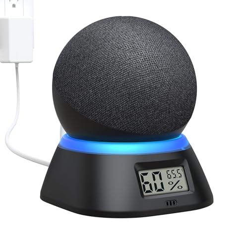 PlusAcc Stand for Dot Max & Dot & Nest Mini Black with Thermometer