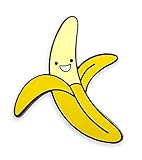 Pinsanity Cute Happy Yellow Banana Enamel Lapel Pin