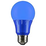 Sunlite 80145 Blue LED A19 3 Watt Medium Base 120 Volt UL Listed LED Light Bulb, last 25,000 Hours