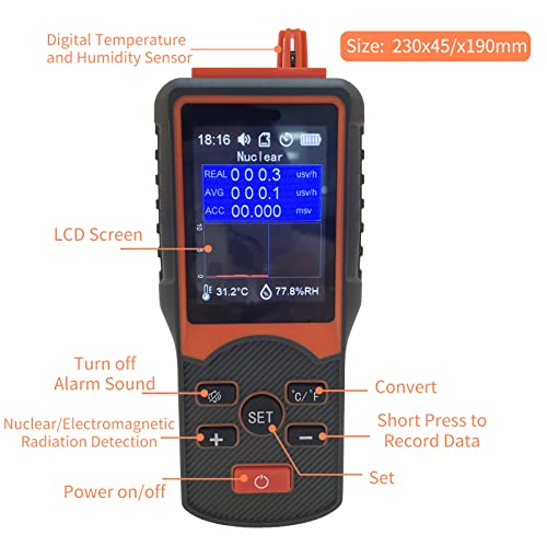 Detector Profesional Radiación EMF JD-3001 portátil miniatura 6