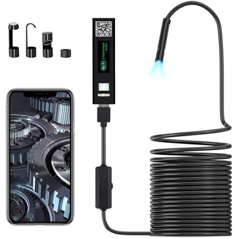 ZXCN 8mm Wifi Endoscope Camera with LED Cover