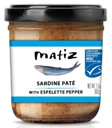 Matiz Paté de mariscos Sardina con Pimiento Espelette, 3.5 oz