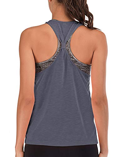 FAFAIR Bra Tanks Workout Tank Tops for Women with Built Bra Exercise Yoga