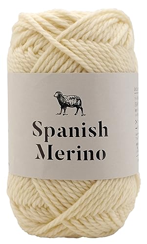 DARUMA 手編み毛糸 スパニッシュメリノ 極太 COL. 1 きなり 50g 約71m 6080