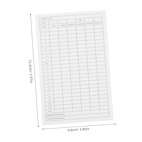 Tarjetas para anotar puntuación de golf BESPORTBLE 30pcs miniatura 2