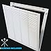 HVAC Premium 14 x 20 Duct Opening Steel Return Air Filter Grille, for 1-inch Filter, Removable Door, Flat Stamped HVAC Vent Cover Grille, Outer Dimensions 16.5 x 22.5