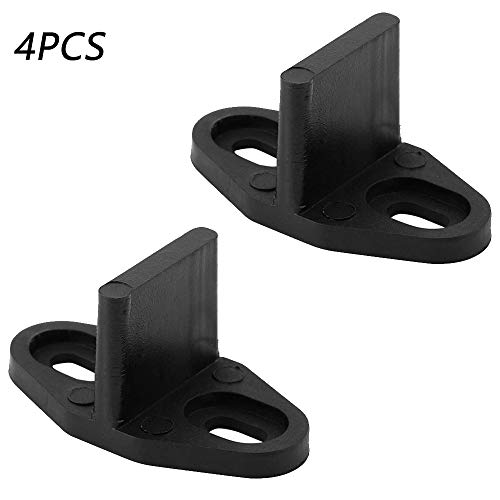 Mirrwin Schwerlast-Bodenführung Bodentür Führung Schiebetür Bodenführung Mit Schrauben Schwere Bodenführung Schiebetür Bodenführung Passend für Scheunentor Holztür Schranktür 4 Stück Schwarz