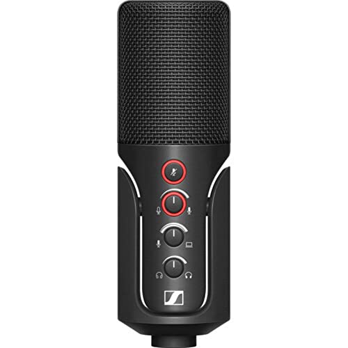 Image of Sennheiser Profile USB Condenser Microphone with Desktop Stand Bundle with Kellards Pop Filter and 5-Pack Cleaning Wipes