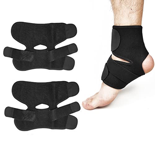 BDSHUNBF 2 Pièces Chevillère Réglable, Support De Cheville, Respirant, Compression Bandage Cheville pour Chevillere Entorse, L'arthrite, Fasciite Plantaire et Le Soutien du Pied hommes et femmes Cover