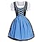 Women Dirndl Dress Oktoberfest Costume German Dirndl Dress 3 Pieces Plaid dirndldress with Apron Fancy Midi Skirt Oktoberfest Outfit Bavarian Costumes for Bavarian Beer Carnival Party