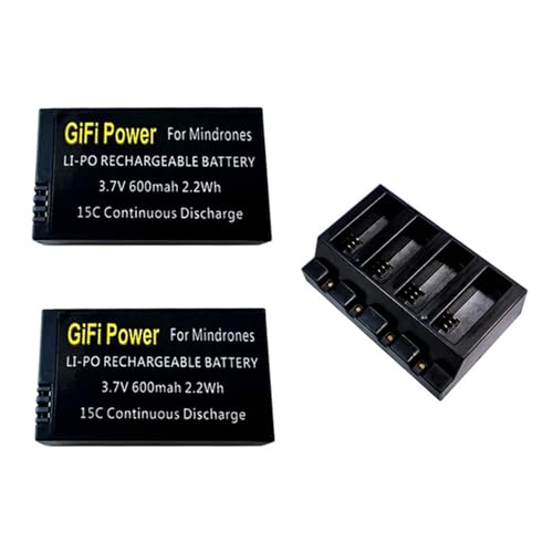 Batterie LiPo Rechargeable 3,7 V 600 mAh ou Chargeur, Compatible avec Le Mini Drone Parrot Jumping Sumo Swing Mambo Rolling Spider(Yellow)