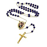 Custom4U Rosary Beads Personalized Custom Picture Catholic Rosary Necklace for Women Jesus Crucifix Prayer Gifts