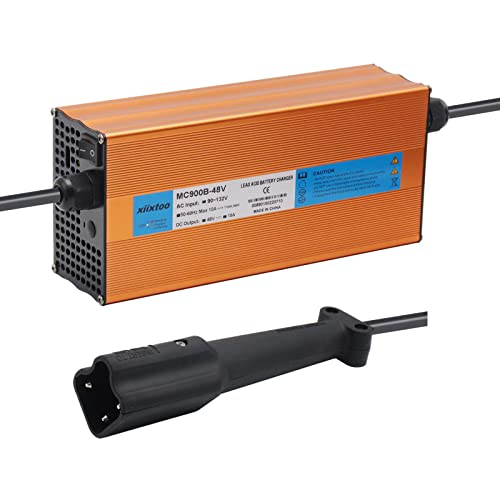 xiixtoo 48V 15 AMP Golf Cart Battery Charger Replacement Compatible for 48 Volt Yamaha G29/Drive 2007-Up Golf Cart with 'Yamaha Nabson' Style 3 Pin Plug