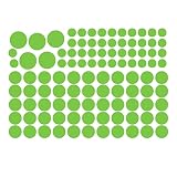 CreatoHundreds Glow in The Dark Sticker Adesivo Muro Decorativo Autoadesivo Riutilizzabile Stelle Luminose per Bambini Adatto per Parete Cameretta Festa Regalo Compl, # Verde 104 Punti