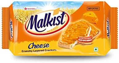 Malkist Cheese Flavoured Crunchy Layered Crackers, 138g
