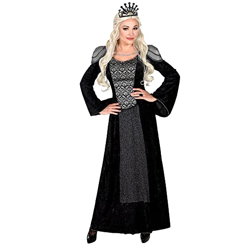 W WIDMANN MILANO Party Fashion - Costume de reine des ténèbres, robe, coiffe, gothique, Halloween