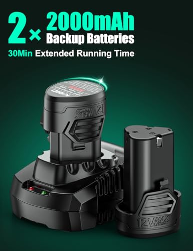 Image of KIMO 12V 2.0 Battery for KIMO 12V Drill Driver, KIMO Cordless Ratchet Wrench, Car Polisher /Sander