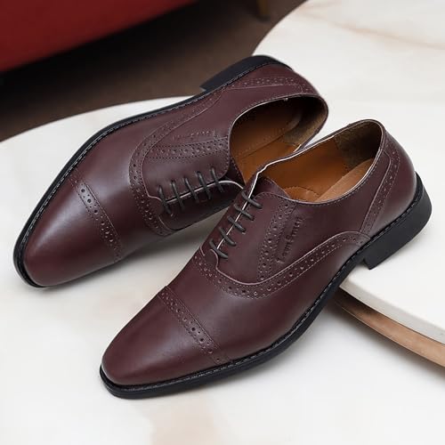 Image of LOUIS STITCH Formal Lace Up Shoes for Men | Handcrafted Italian Leather Mens Oxford Shoes| RXOX