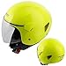 Produktbild A-Pro Open Face Jet Helmet Motorcycle Motorbike Scooter Antiscratch Visor Fluo L