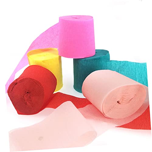 LALAFINA 14 Peças De Flores E Serpentinas De Papel De Tecido DIY Para Decoração De Festa Papel Crepo