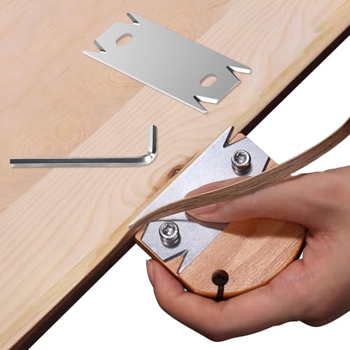 Edge Banding Trimmer for Woodworking & 1PCS Replacement Blade,Edge Corner Planer with Hanging Strap,Edge Banding Cutter,Hand Planer Edge Bander,for Deburring, Chamfering and Trimming