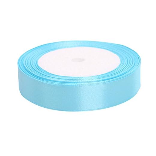 Kentop Cinta de Raso Seda Bandas Lazo Regalo Cinta Seda satén Boda Banda Decorativa, Tela, Azul, 2 cm