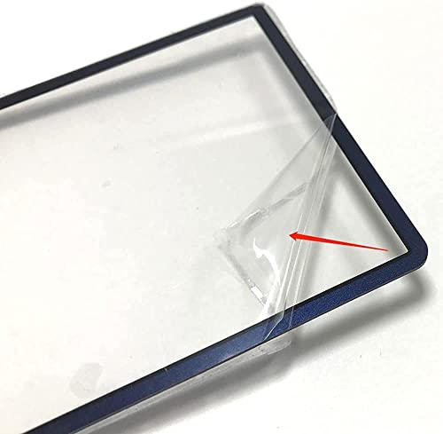 Image of Glass Top Upper Screen Frame Lens Cover LCD Screen Protector with Adhesive for 3DS XL /New 3DS XL LLConsole(Blue)