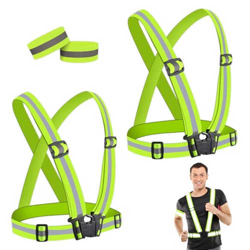 mizikuu 2 Stück Reflektorweste, Sicherheitsweste mit 2 Reflektoren Armbänder Einstellbar Reflektoren Kleidung Reflektierende Weste Warnweste Laufweste für Jogging, Radfahren, Motorrad mizikuu 2 Stück Reflektorweste, Sicherheitsweste mit 2 Reflektoren Armbänder Einstellbar Reflektoren Kleidung Reflektierende Weste Warnweste Laufweste für Jogging, Radfahren, Motorrad