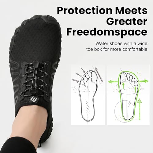 Image of Hike Barefoot Shoes Women Men Footwear, Wide Toe Box Water Shoes, Quick-Dry Zero Drop Comfortable & Non-Slip Pro Barefoot Beach Swim Minimalist Grounding Shoe for Walking Hiking