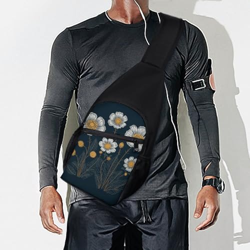 Mochila sling ligera floral para viajar y senderismo miniatura 7