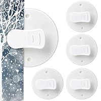 Thinp 4 Stück Schutz-Spritzschutz-Clips,Duschvorhang Clips,Selbstklebende Vorhang Clip,Duschvorhang Wand Clips,Spritzschutz Clip,Winddichte Schutz-Clips,Badezimmer Vorhang Klammern,für Dusche Hängend