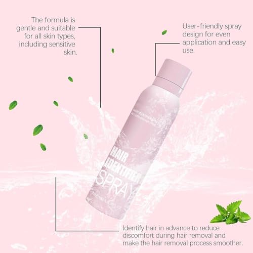 Image of Hair Identifier Spray for Shaving With 4 Pcs Razor, Moisturizing Skin Care Dermaplaner Spray, Body Face Hair Removal for Women | 120ml