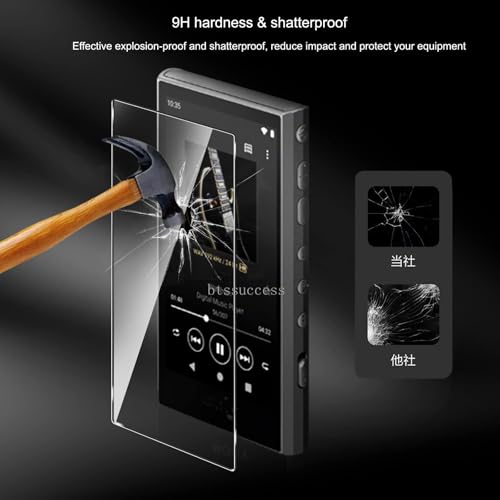 Image of 9H Scratch-Proof Premium Front LCD Screen Protector Guard Tempered Glass Protective Film for Sony Walkman NW-A300 Series NW-A306 NW-A307 (1pc)