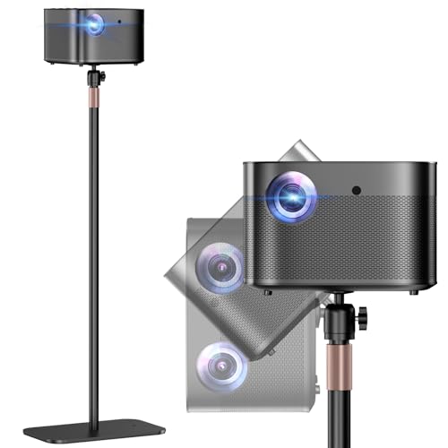 PUTORSEN Beamer Ständer Universal Höhenverstellbarer Projektorständer Tragkraft 5 kg mit 360 Kugelkopf & 1/4-Gewinde für Projektor Kamera Webcam Für Homeoffice Wohnzimmer & Studio